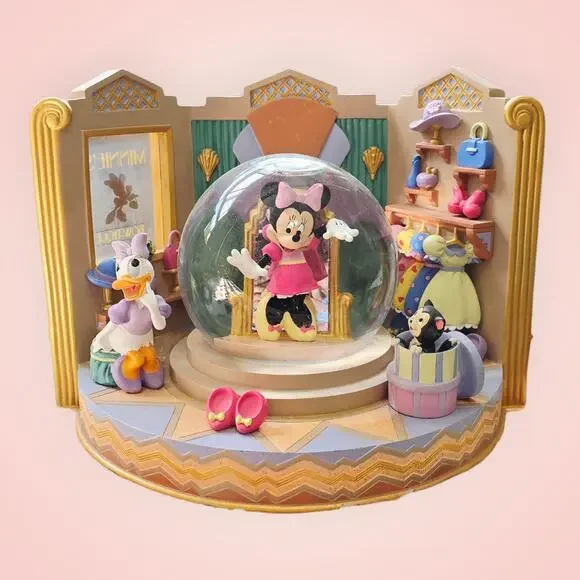 Vintage Disney Minnie's bou-tique With Minnie & Daisy Snowglobe Rare - Picture 2 of 16